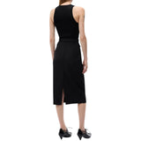 Top donna a costine con logo Love Birds in trasparenza