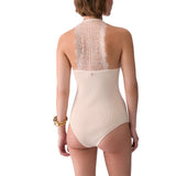 Body donna con inserto in pizzo