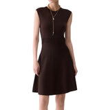 Abito donna in maglia con dettaglio in pizzo