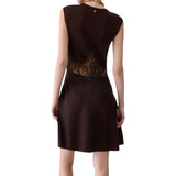 Abito donna in maglia con dettaglio in pizzo
