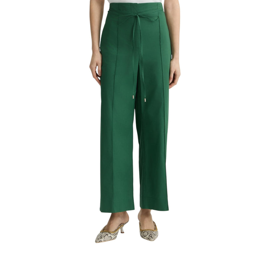 Pantaloni donna verdi con cintura
