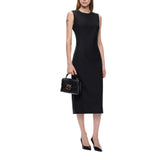 Abito donna midi aderente con stringhe