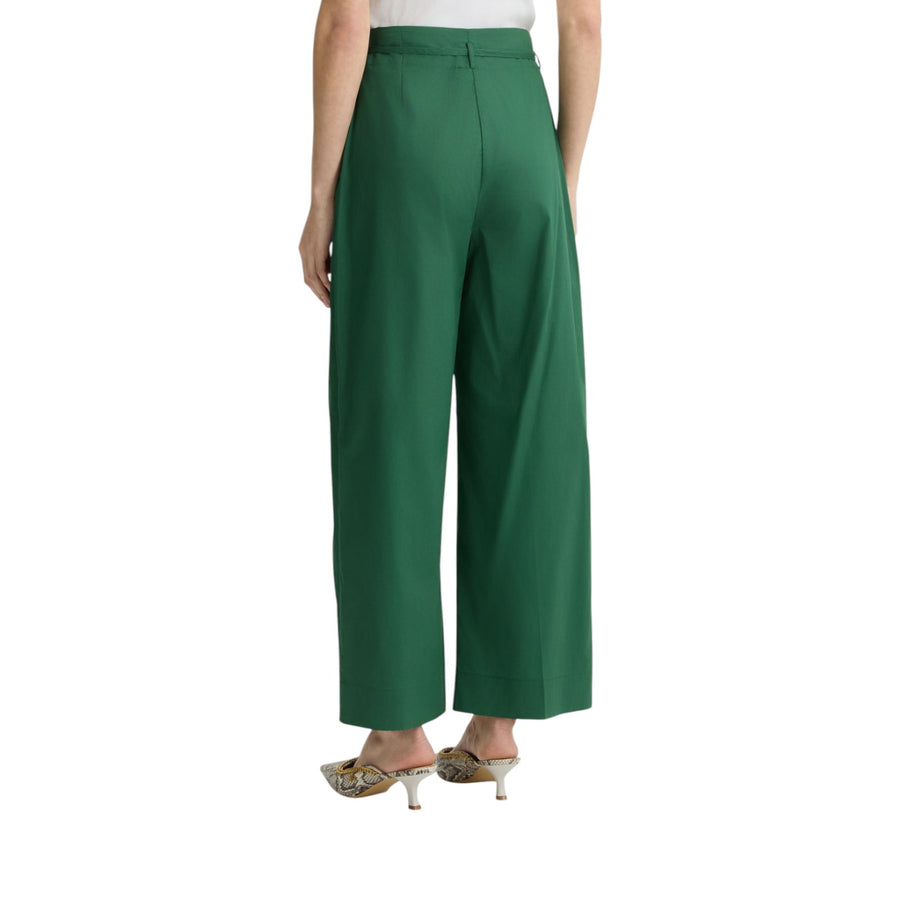 Pantaloni donna verdi con cintura
