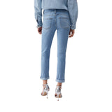 Jeans donna skinny con risvolto