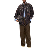 Overshirt Donna in tela tecnica con stampa camouflage floreale