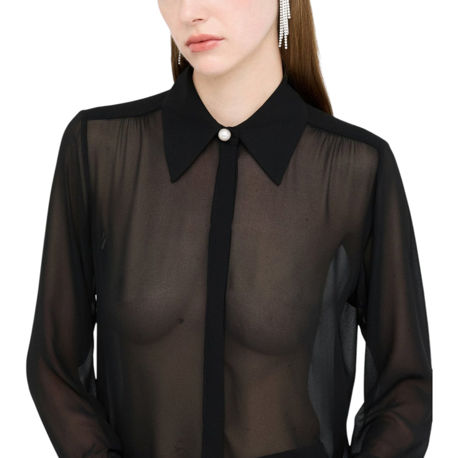 Camicia donna con perle
