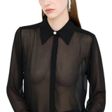 Camicia  donna con perle