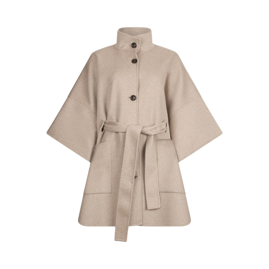 Cappotto donna in lana con cintura