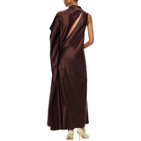 Abito Donna lungo monospalla in satin