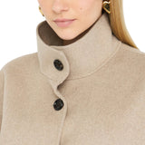 Cappotto donna in lana con cintura