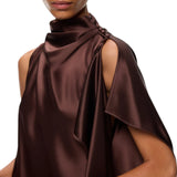 Abito Donna lungo monospalla in satin