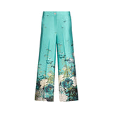 Pantaloni donna in twill stampato