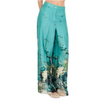 Pantaloni donna in twill stampato