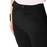 Pantaloni donna in doppio crêpe stretch