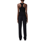 Canotta donna  a micro costine con taschino