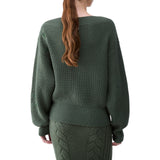 Maglia donna in lana con ricamo
