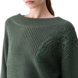Maglia donna in lana con ricamo