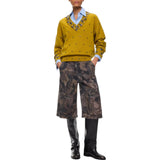 Bermuda Donna in cotone con motivo camouflage floreale