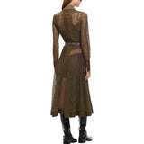 Abito Donna midi chemisier in pizzo con inserti