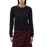 Cardigan donna con collo gioiello