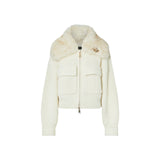 Bomber donna in lana con colletto teddy