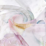 Foulard donna grande con peonie