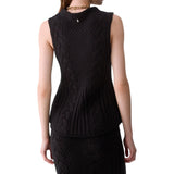 Top donna in maglia a trecce