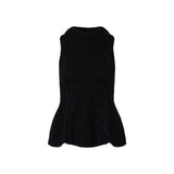 Top donna in maglia a trecce