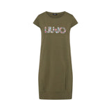 Abito donna corto con maxi logo