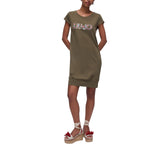 Abito donna corto con maxi logo
