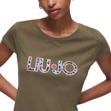 Abito donna corto con maxi logo