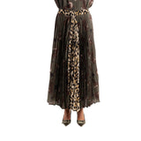 Gonna donna plissettata tiger print militare