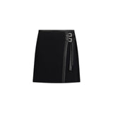 Minigonna donna in maglia con fibbie