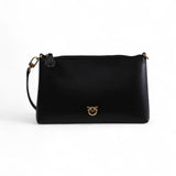 Pochette donna piatta in pelle con logo Love Birds