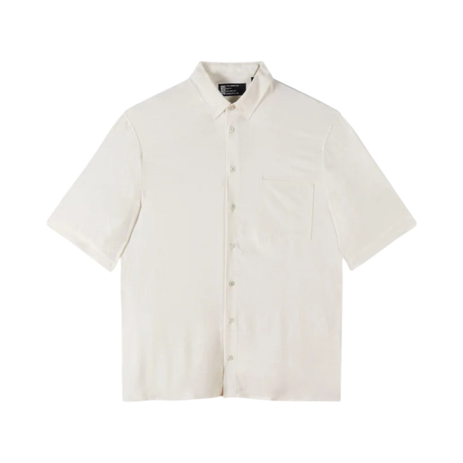 Camicia uomo manica corta in twill di viscosa