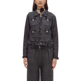 Giacca donna in maglia moulinè