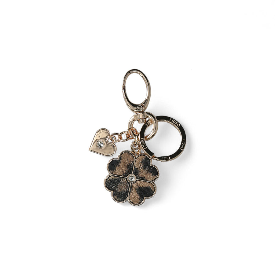 Portachiavi donna quadrifoglio animalier