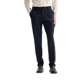 Pantaloni uomo slim-fit da completo in punto milano