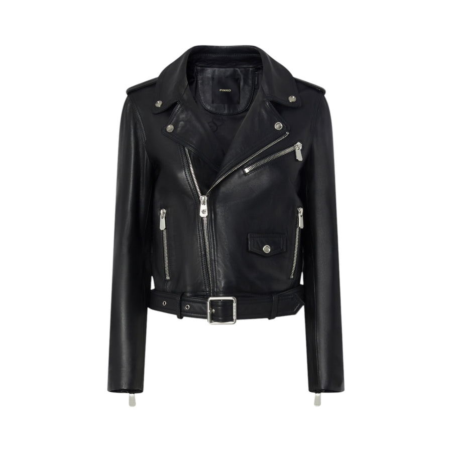 Giacca donna biker in morbida nappa