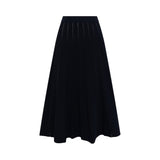 Gonna donna in maglia di viscosa pointelle