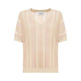 Maglia donna in filato lurex rigato