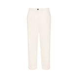 Pantaloni donna chinos con risvolto al fondo