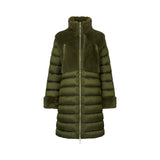 Giacca donna imbottita con inserti in pelliccia sintetica