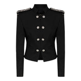 Mini giacca Donna stile cavallerizza con dettagli gioiello