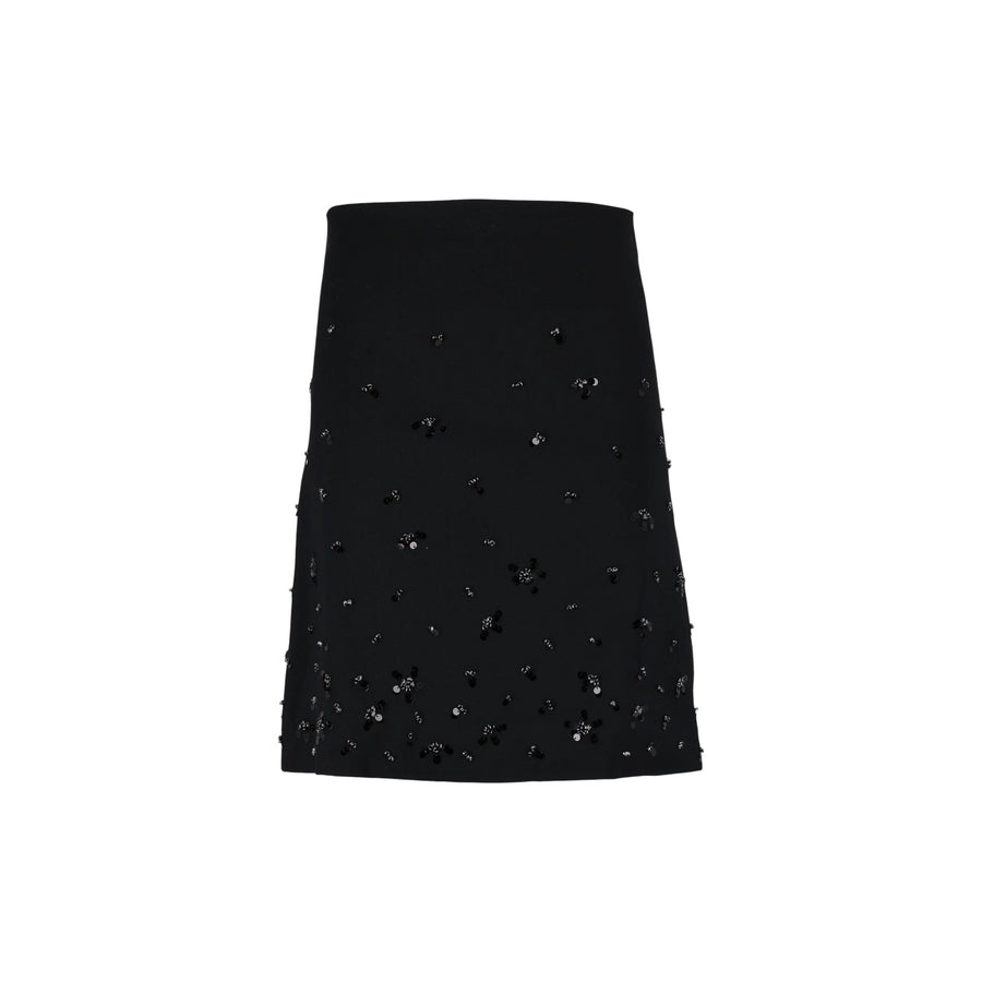 Gonna donna midi ricamata con spacco