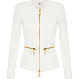 Cardigan donna in maglia con zip