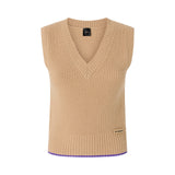 Gilet donna in maglia con scollo a V