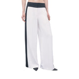 Pantaloni donna palazzo color block