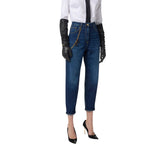 Jeans donna con catena gioiello