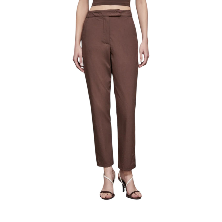Pantaloni donna a sigaretta in misto cotone